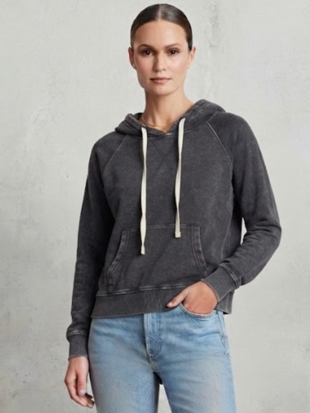 #1254 Cozy Mineral Wash Pullover Hoodie